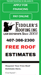 Mobile Screenshot of fiddlersroofing.com